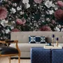 Vintage Dark Florals Wallpaper Mural