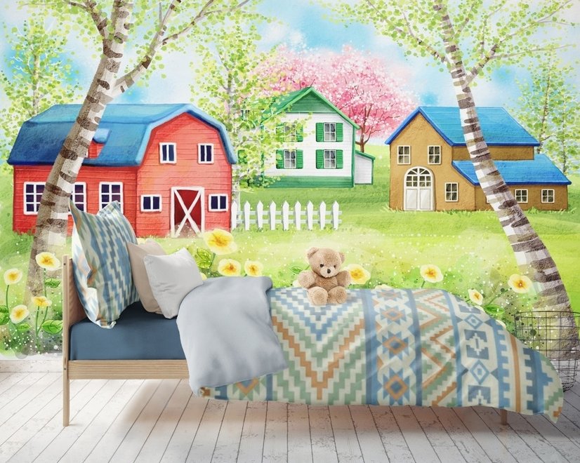 Oil Painting Floral Garden Wallpaper Mural