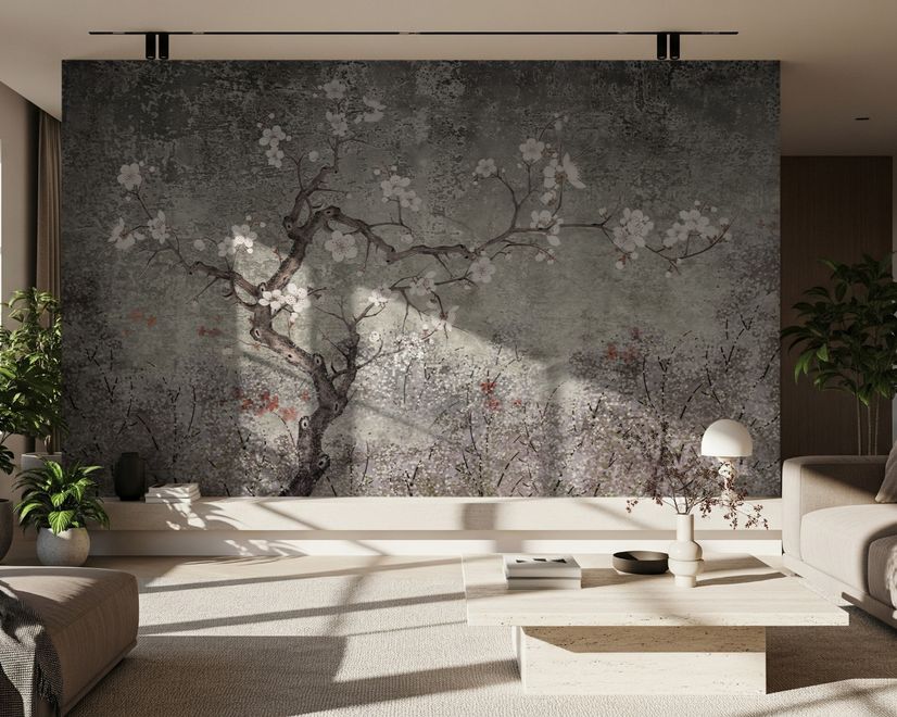 Vintage Dark Blossom Wallpaper Mural