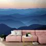 Mountain Silhouette at Sunset Wallpaper Mural
