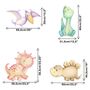 Cute Watercolor Dinosaur Wall Decal Sticker