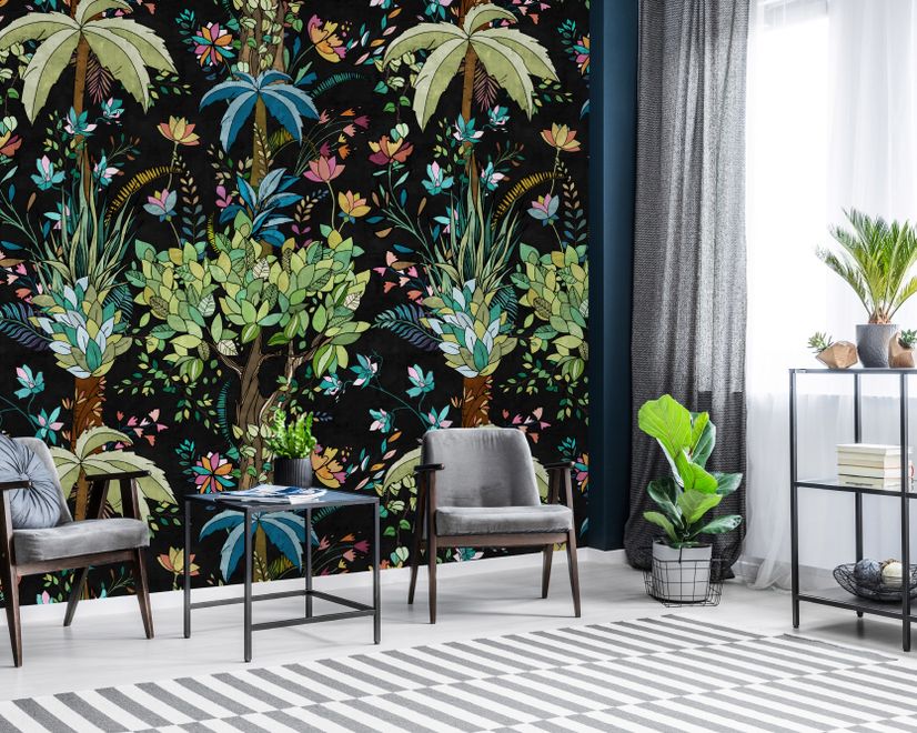 Vintage Big Tree Forest Wallpaper Mural