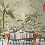 Taj Mahal and Vintage Leaf Wallpaper Mural