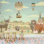 Kids Tribal Woodland Animals in the Desert Wallpaper Mural