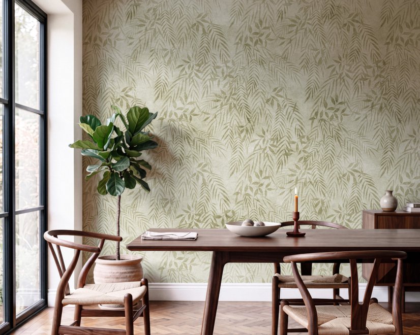 Vintage Tropical Leaves Botanical Wallpaper Mural