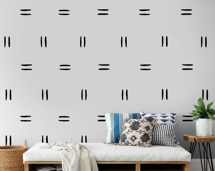 Geometric Black Line Wall Decal Sticker