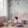 Deer in the Floral Garden Wallpaper Mural