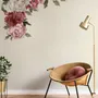 Soft Red Peony Floral Wall Decal Sticker