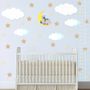 Nuage blanc et étoiles Stickers muraux