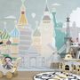 Kids Landmark Buildings Wallpaper Mural