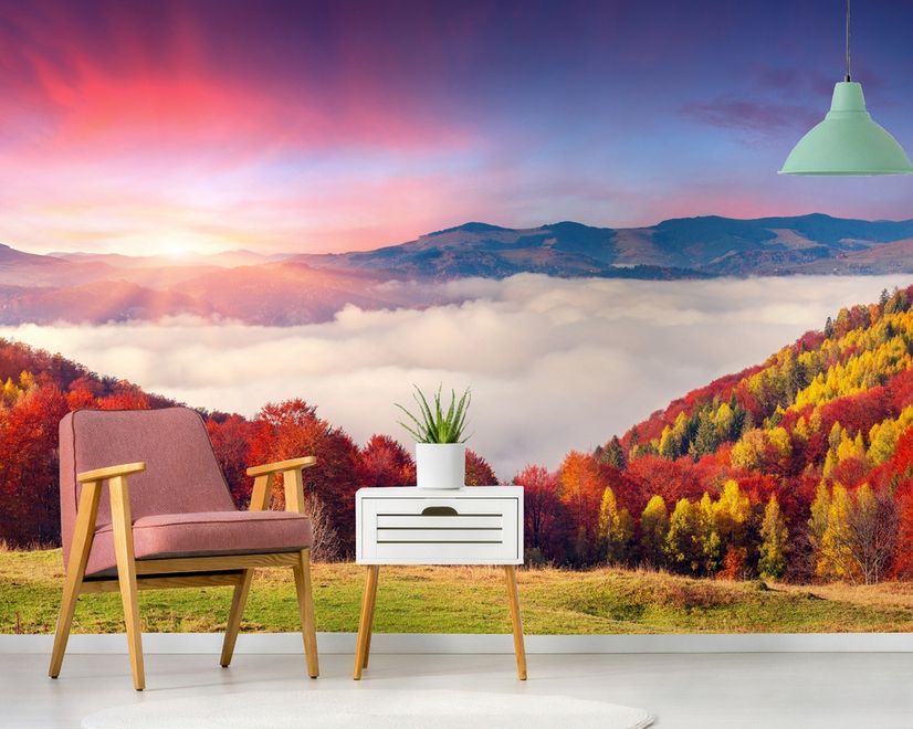 Bunte Natur Herbst Fototapete