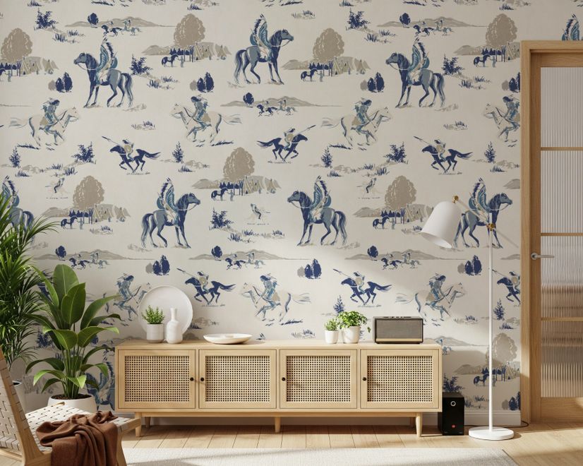 Retro Western Cowboys Wallpaper Mural