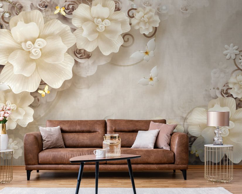 Vintage Water Lily Pond Wallpaper Mural
