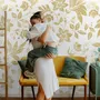 Damask Pattern Floral Art Wallpaper Mural