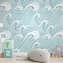 Kids Ocean Wave Pattern Wallpaper Mural