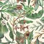 Watercolor Green Tropical Leaves Wallpaper Mural