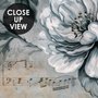Leichte Blumen Fototapete mit Musiknoten