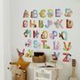 Watercolor Alphabet With Animals Wall Decal Sticker