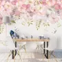 Pink Hydrangea Floral Art Wallpaper Mural