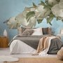Gardenia Blumen und Schmetterling Fototapete