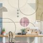 Soft Geometric Shape Art Wallpaper Mural