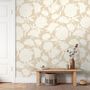 Papier peint panoramique floral - Dessin de pivoine