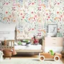 Watercolor Colorful Wildflower Garden Wallpaper Mural