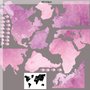 Kinder Pink Weltkarten mit kleinen Fischen Wandtattoo
