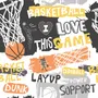 Basketball Hoop with Sport Slogans Wallpaper Mural