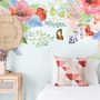 Pink Boho Vine Florals Wallpaper Mural