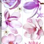 3D Floral Pink Lily Orchid Rose Bouqets Wall Decal Sticker