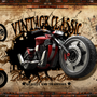 Vintage Motorbike with American Flag Wallpaper Mural