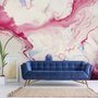 Fototapete im Pink-Blau-Marmor-Stil