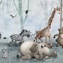 Fototapete Cartoon Wildtiere und Wald