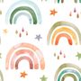 Kids Colorful Rainbow with Drops Wallpaper Mural