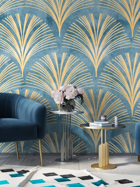 Soft Gatsby Style Art Deco Wallpaper Mural