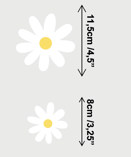 Kleine Süße Gänseblümchen für Kinderzimmer Wandtattoo
