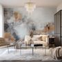 Watercolor Black Brown Smoked Paint Art Wallpaper Mural
