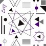 Purple Black Geometric Shapes Wallpaper Mural