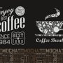 Fototapete mit Kaffee-Mocha-Typografie