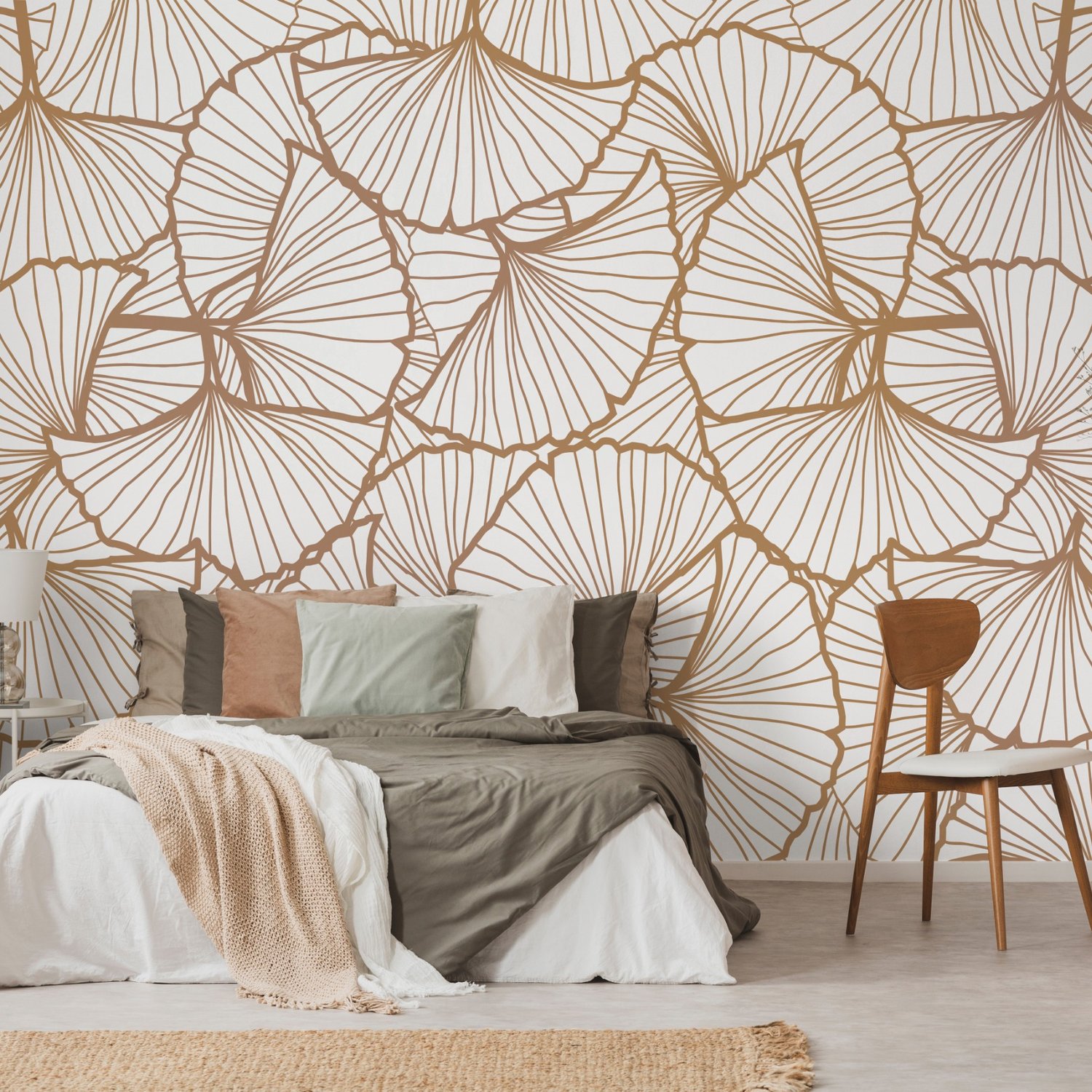 Ginkgo Leaf Wallpaper Mural - Peel and Stick
