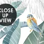 Tropical Banana Leaf with a Bird Wallpaper Mural