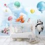Cute Flying Panda & Animals Kids Nursery Wallpaper Mural