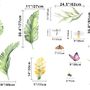 Stickers muraux feuilles et fleurs tropicales mignonnes