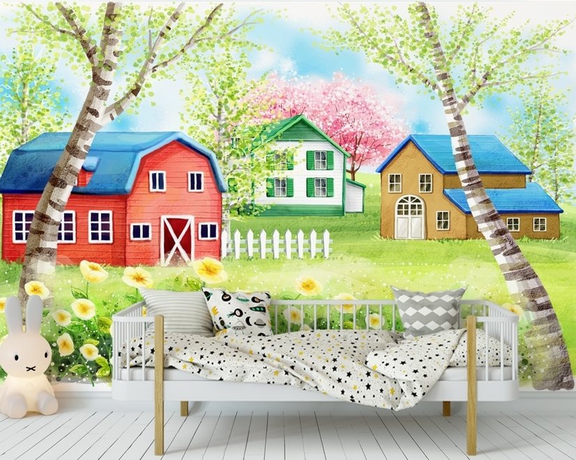 Oil Painting Floral Garden Wallpaper Mural
