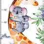 Kinder Höhenmesser mit Tropischen Tieren Wandtattoo