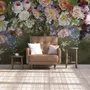 Vintage Bunte Rankenblumen Fototapete