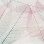 Papier peint panoramique nervures de feuilles roses