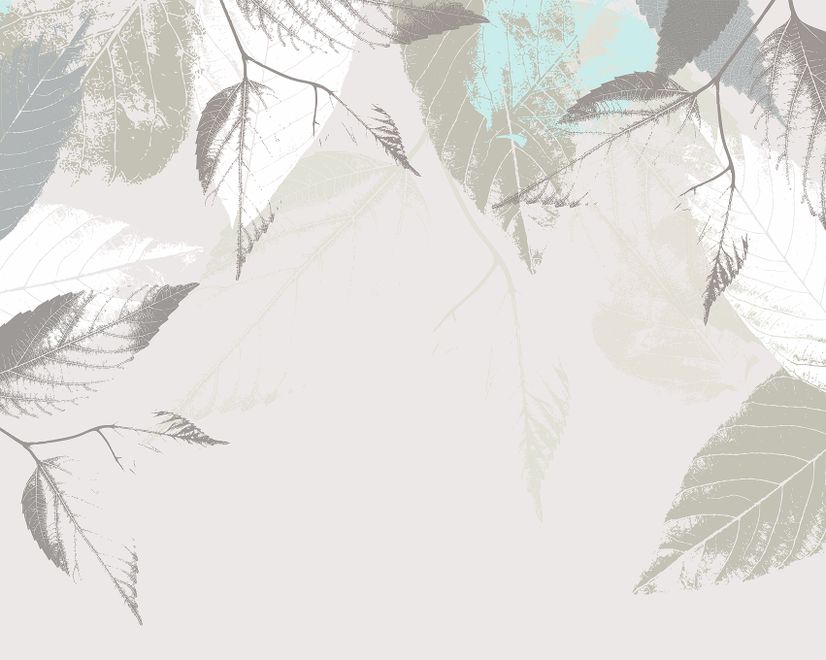 Nordic Leaf Wallpaper Mural