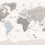 Papier peint panoramique de la carte politique blanche